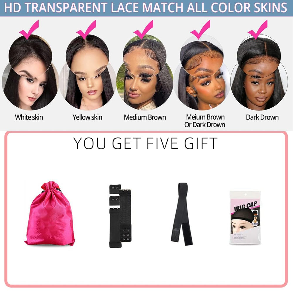 VCVVCV 13x6 HD lace blends with skin for an invisible front.