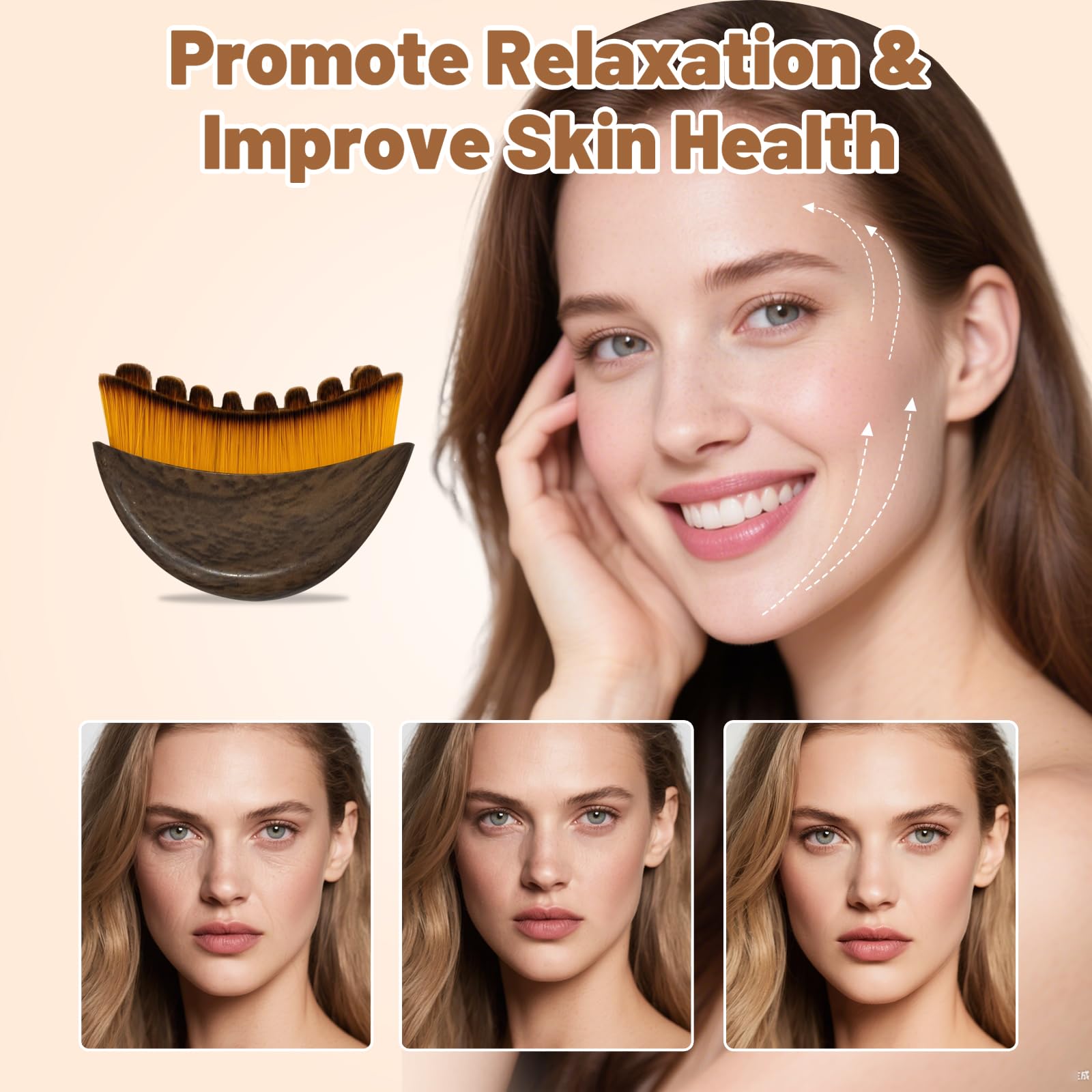 VDDO brush applied on cheeks for gentle refresh.