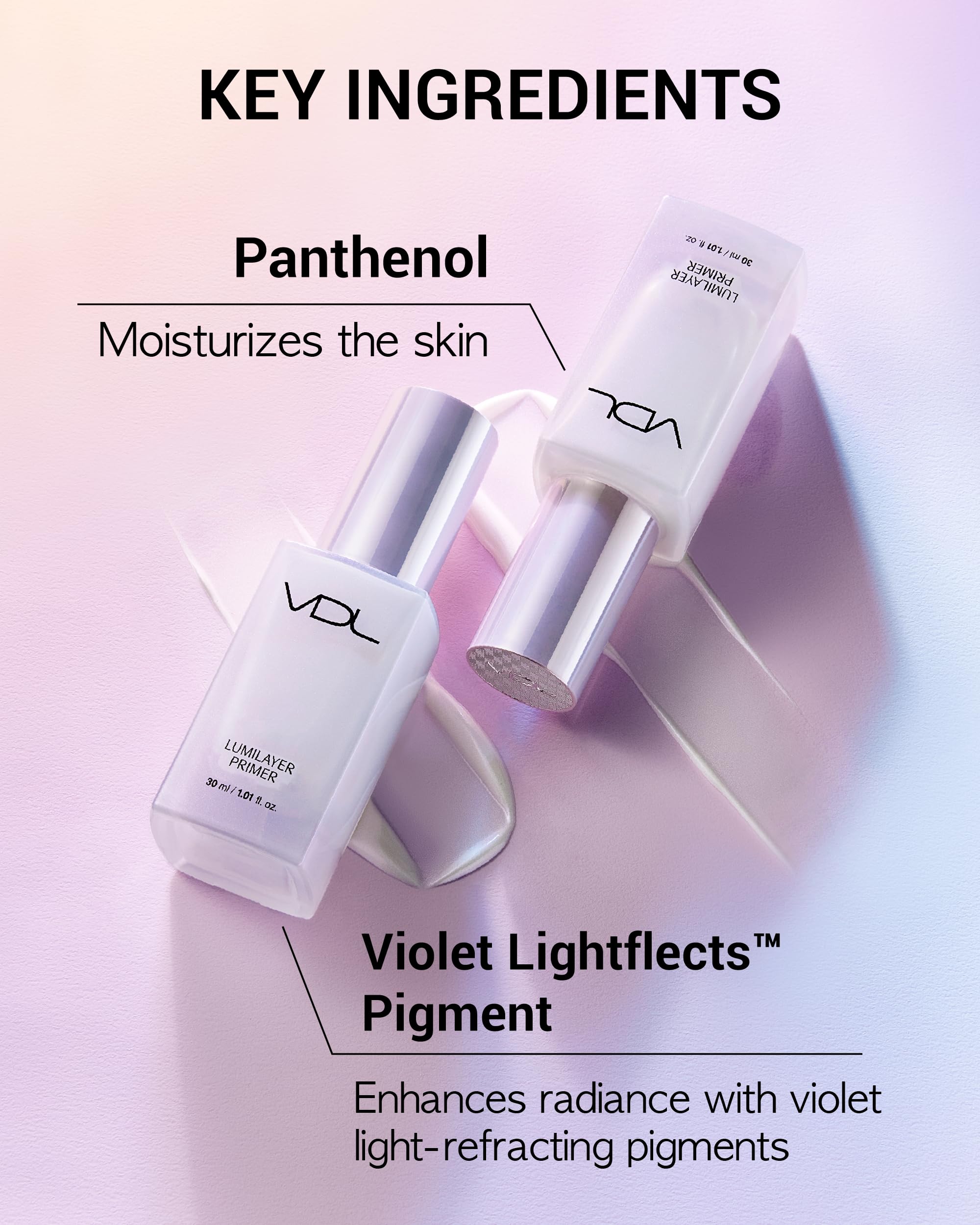 VDL Lumilayer Primer: textura hidratante mantiene la piel suave y luminosa