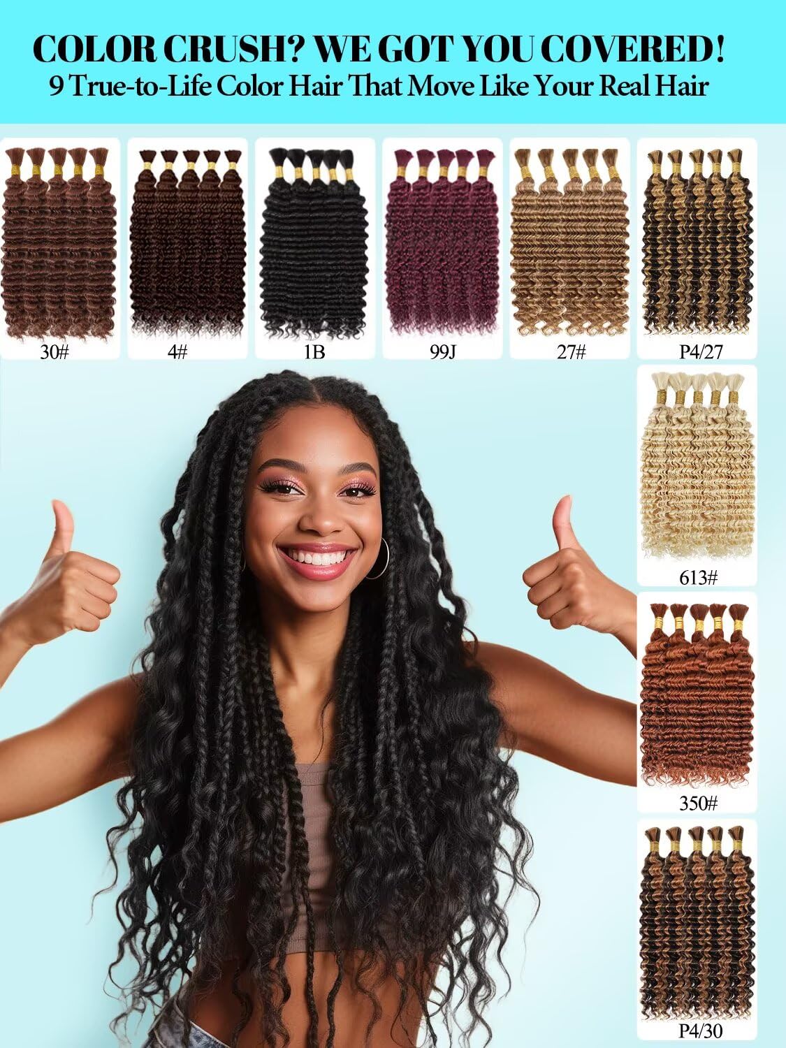 VDZ five bundles 160g per pack for fuller braid looks.