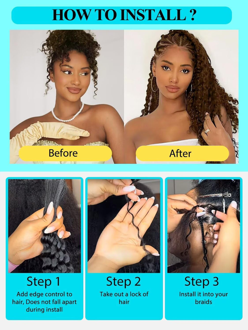 VDZ unprocessed virgin Brazilian hair with smooth, tangle-free performance.