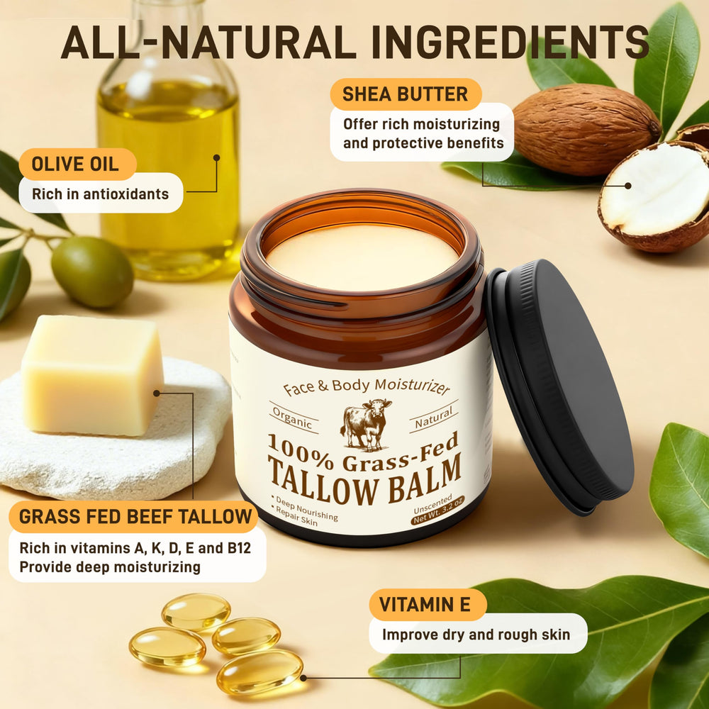 Veakoo beef tallow hands applying balm shows everyday skin nourishment.