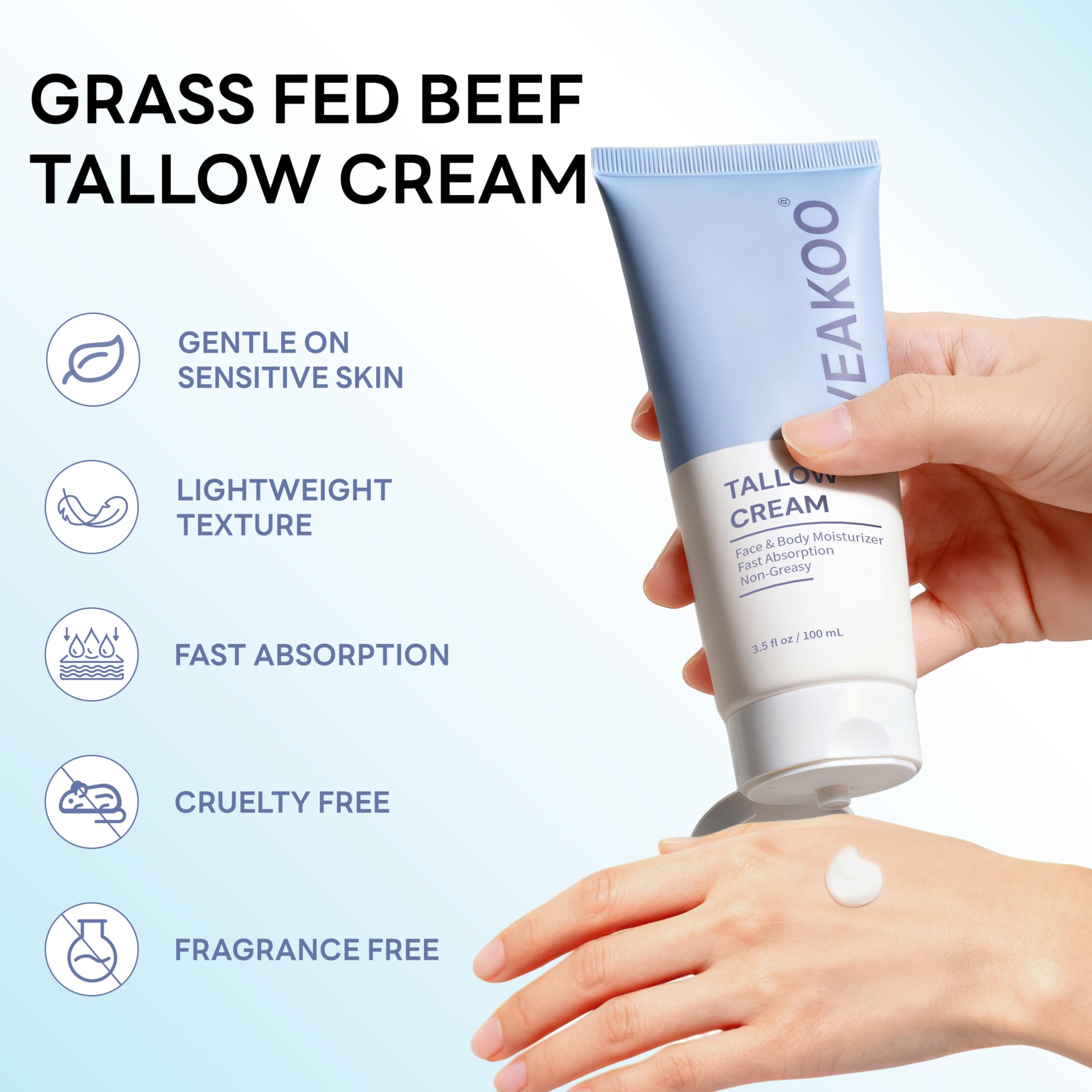 Veakoo Beef Tallow nourishes dry skin with vitamin-rich formula