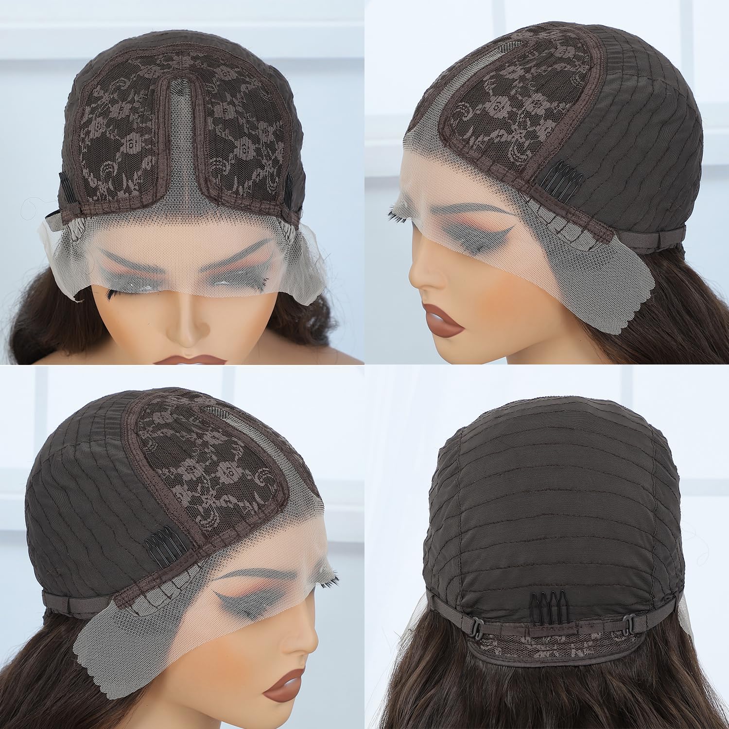 Veally adjustable-cap wig with clips for secure all-day wear