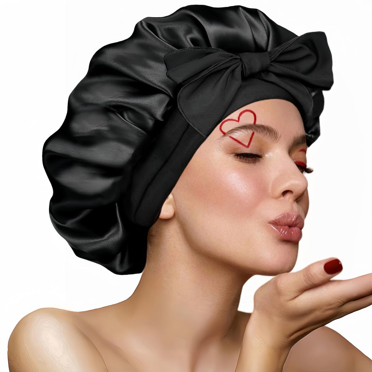 VECIIR Silk Bonnet for Sleeping reduces friction for smoother hair overnight.