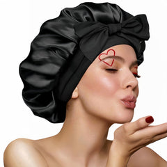 VECIIR Silk Bonnet for Sleeping reduces friction for smoother hair overnight.