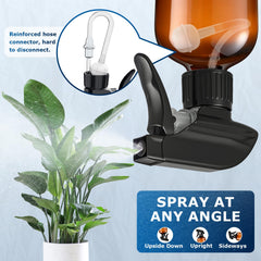 Veco spray bottle with adjustable nozzle for mist or stream.