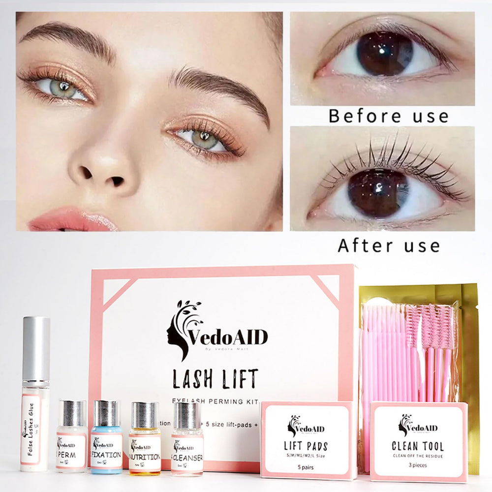VedoAID eyelash lift kit travel case keeps components organized on the go.
