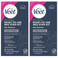 Veet leg and body wax strips deliver close-root removal for smooth skin.
