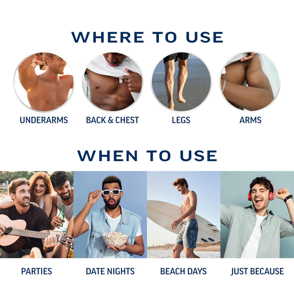 Veet Men legs and arms for body hair removal.