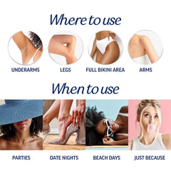 Dermatologically tested Veet cream is gentle on skin types while removing stubborn hair efficiently.