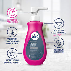 Veet Professional 2 Minute Cream for underarms provides gentle, lasting smoothness after use.