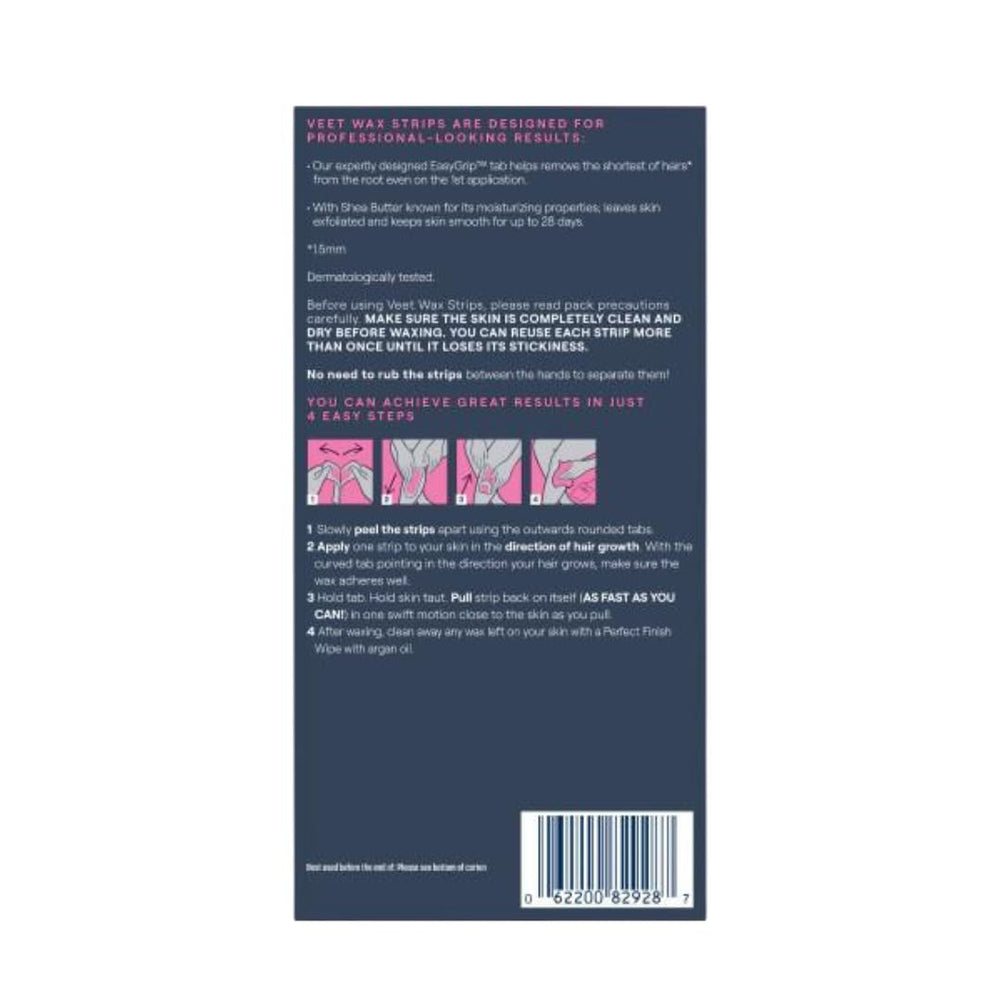 Veet reusable wax strips stay sticky until grip is lost.