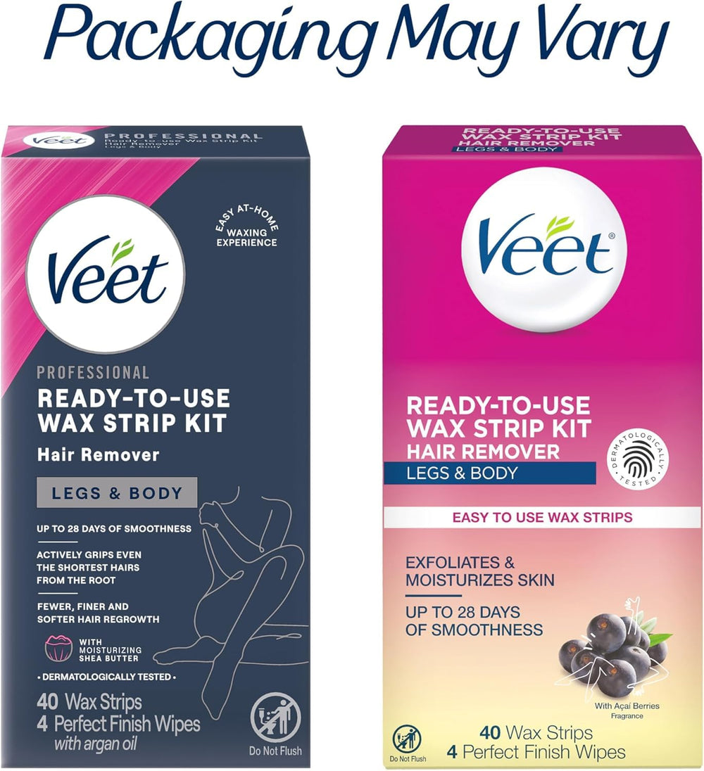 Veet bikini wax strips for intimate areas with shea butter.