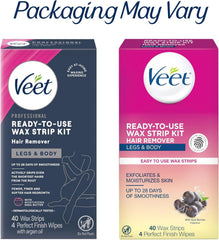 Veet bikini wax strips for intimate areas with shea butter.