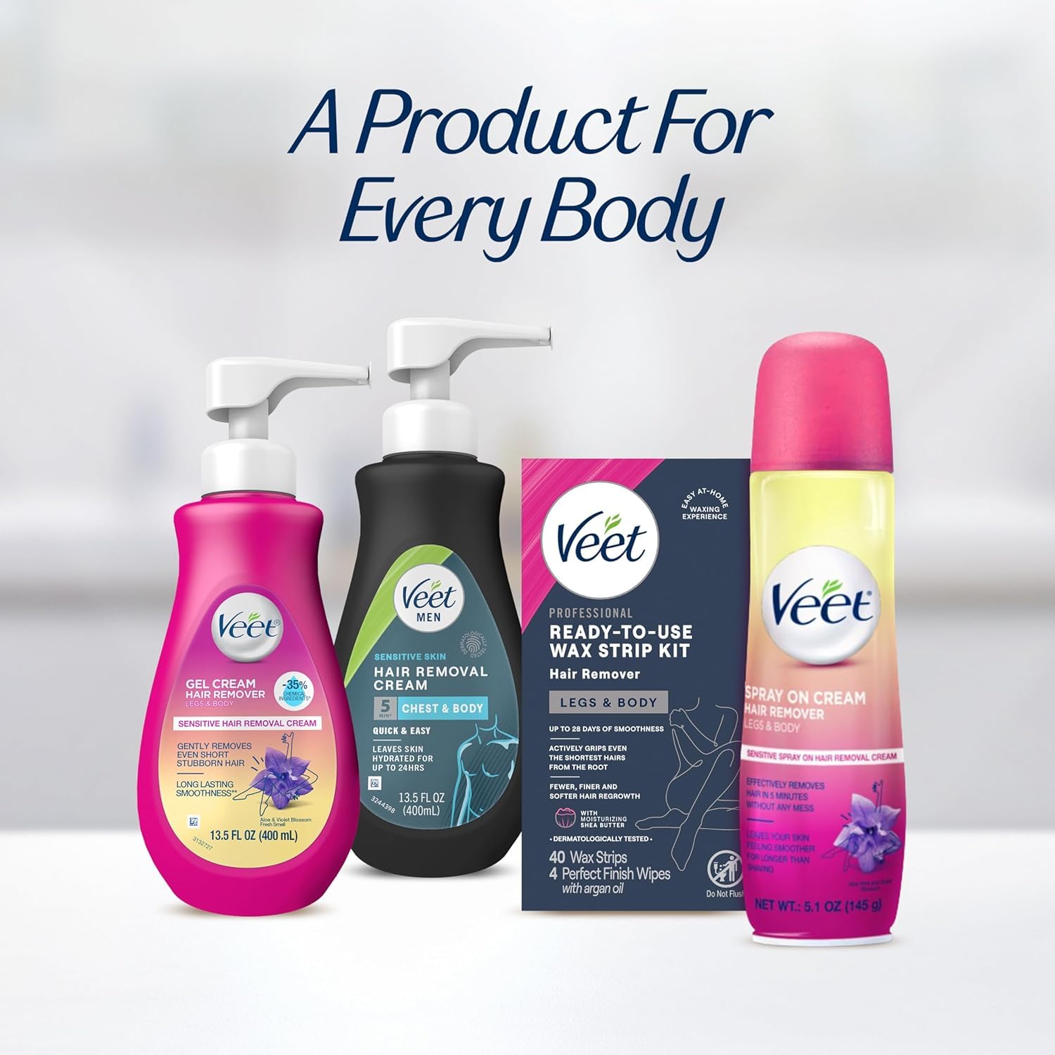 Dermatologically tested Veet wax strips for sensitive skin