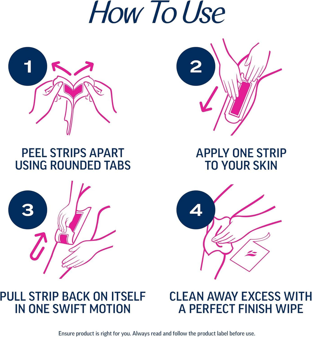 Finishing wipes by Veet remove wax residue gently