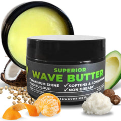 Veeta Superior Wave Butter bottle pour for non-greasy hydration.