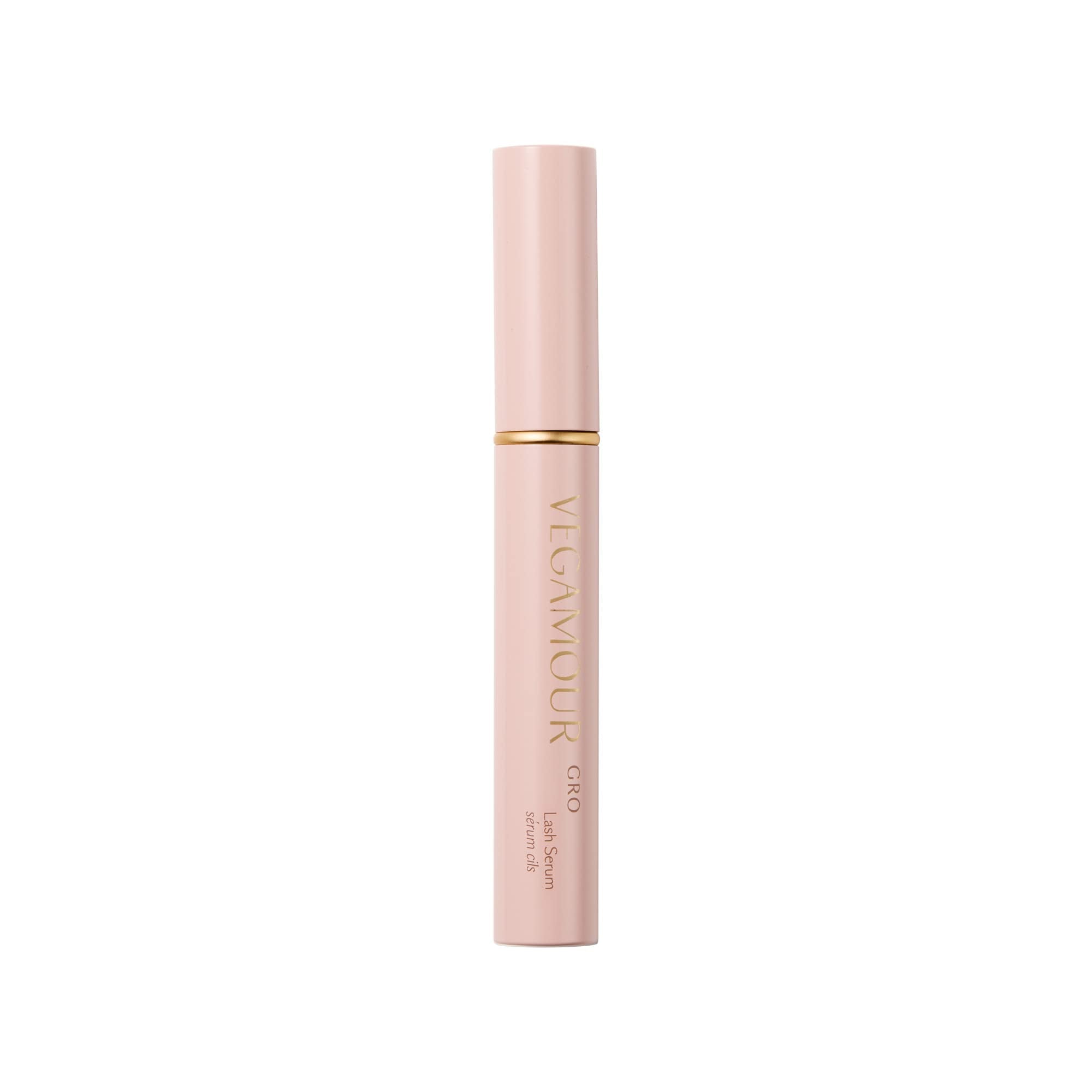 VEGAMOUR GRO Lash Serum bottle shown for fuller lashes with vegan formula.