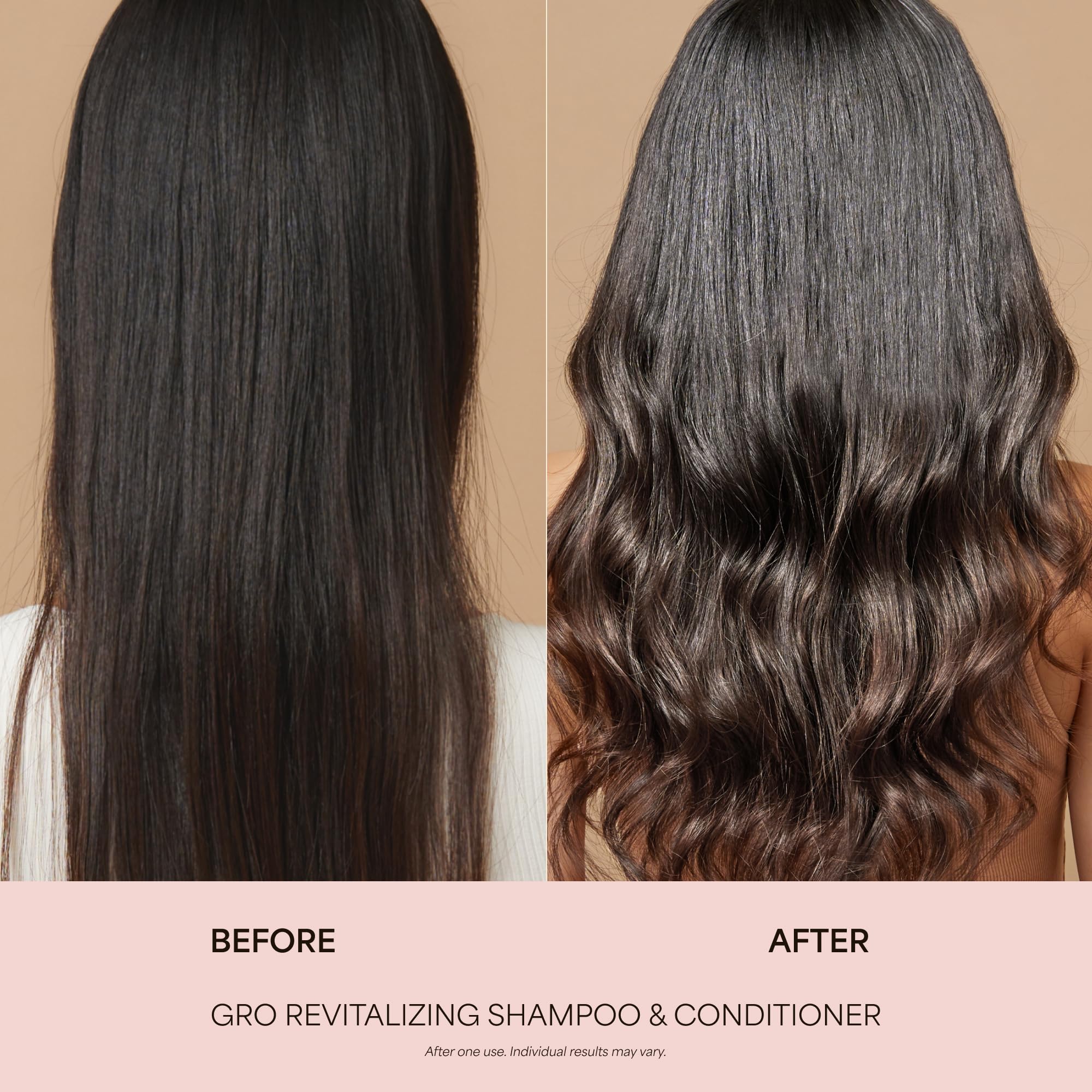 Close-up of GRO serum pump dispensing phytoactives to the scalp
