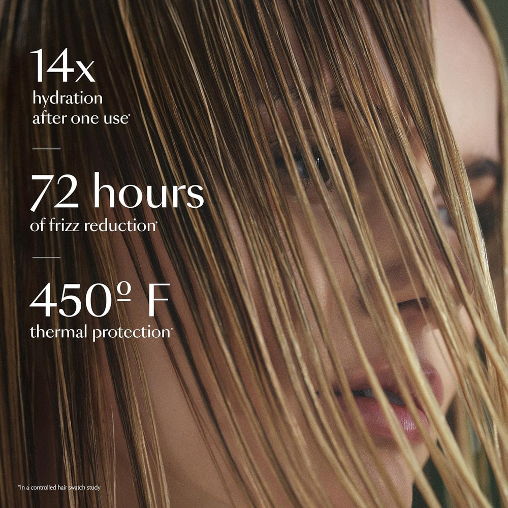 Hair after HYDR-8 application showing smoother texture and tamed flyaways