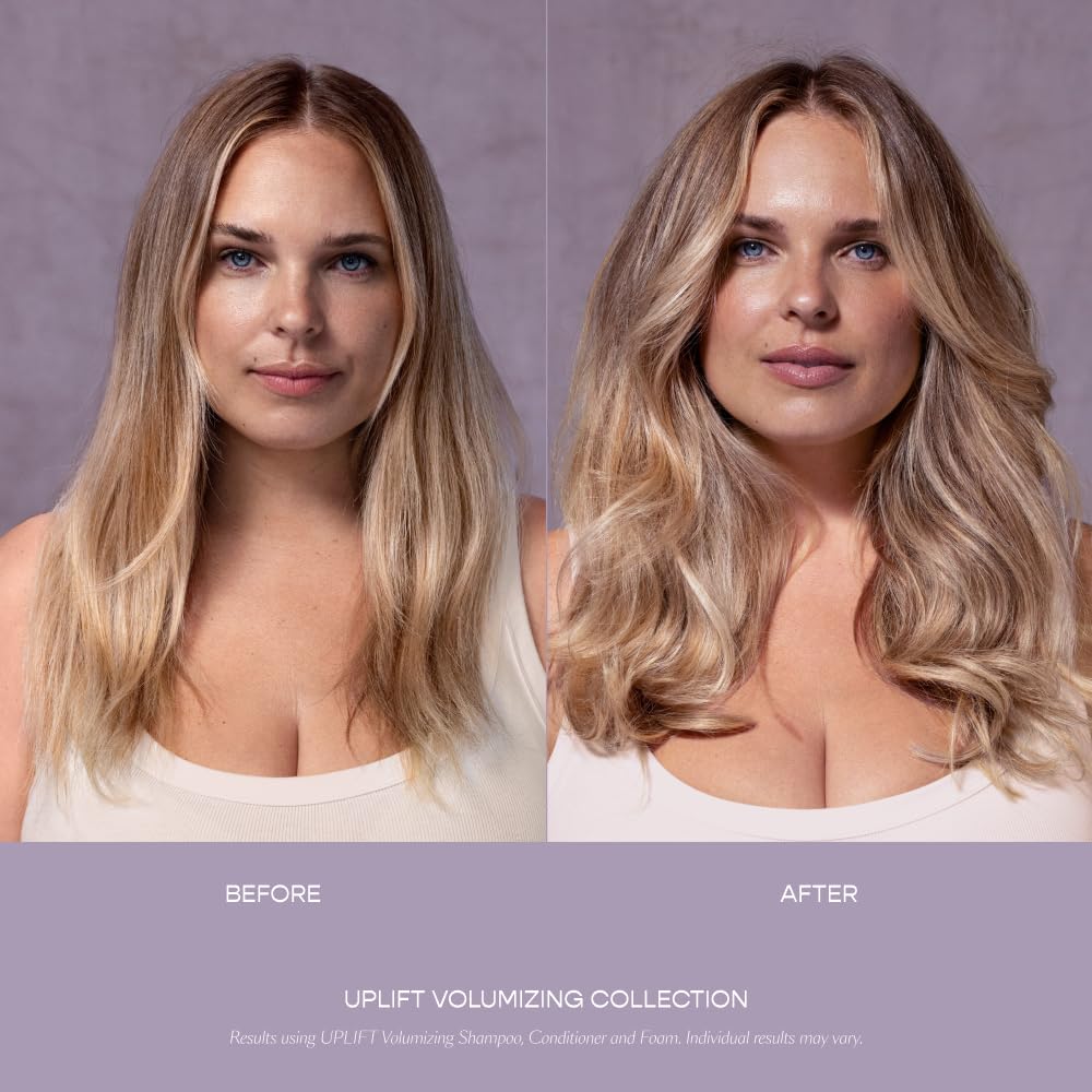 VEGAMOUR UPLIFT foam on damp hair ready for styling and lift.