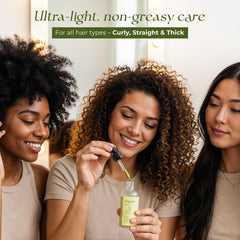 Veganic Hair Growth Oil bottle infused with botanical oils for nourishing scalp care