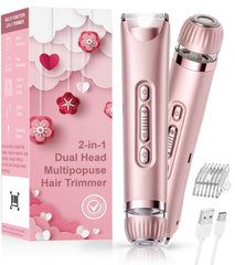 VEGITERIA bikini trimmer with LED light for precise, painless grooming