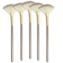 Veibeau Slim Soft Facial Fan Brush Pack of 5 for precise makeup and mask application.
