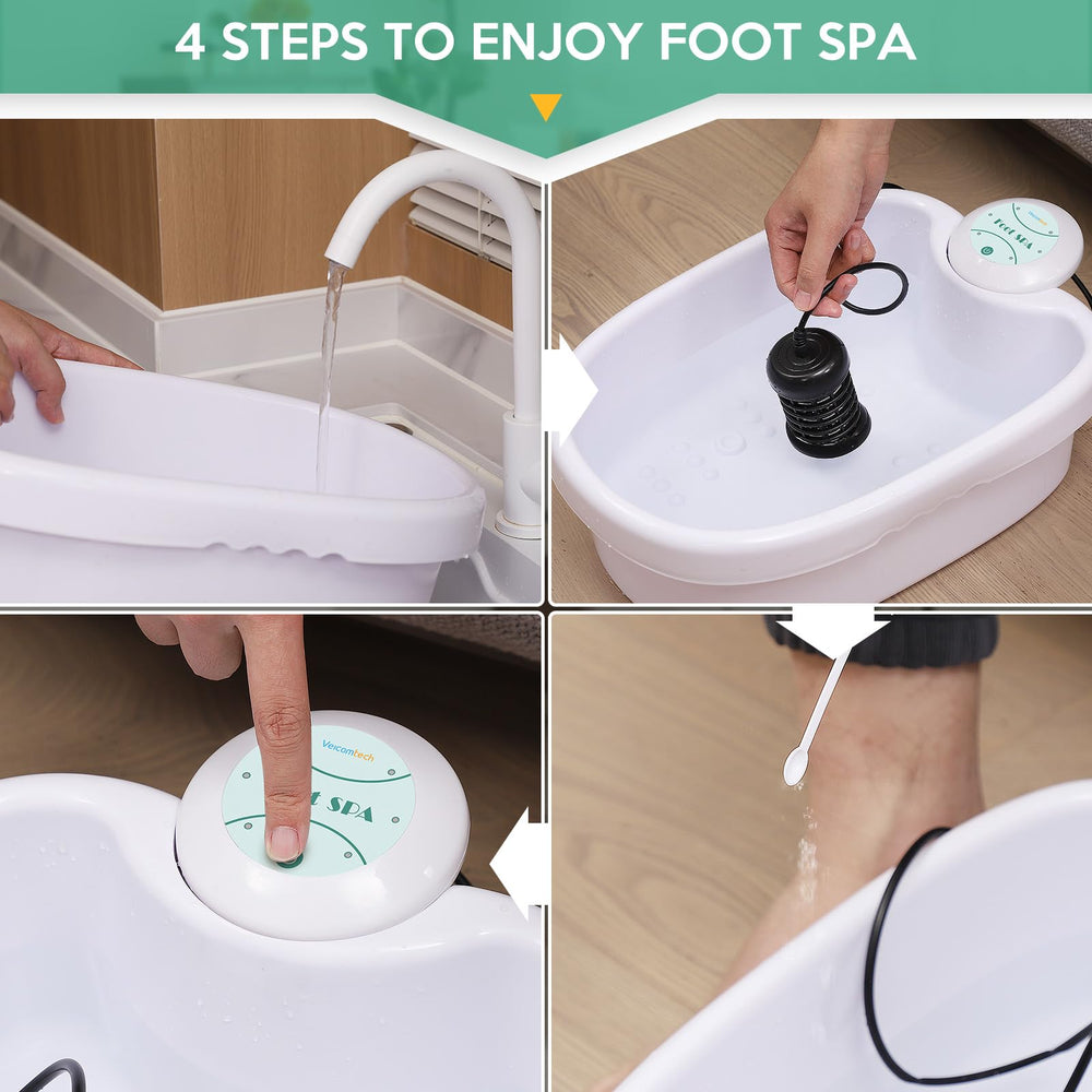 Veicomtech Ionic Foot Bath 30-minute timer indicating session length