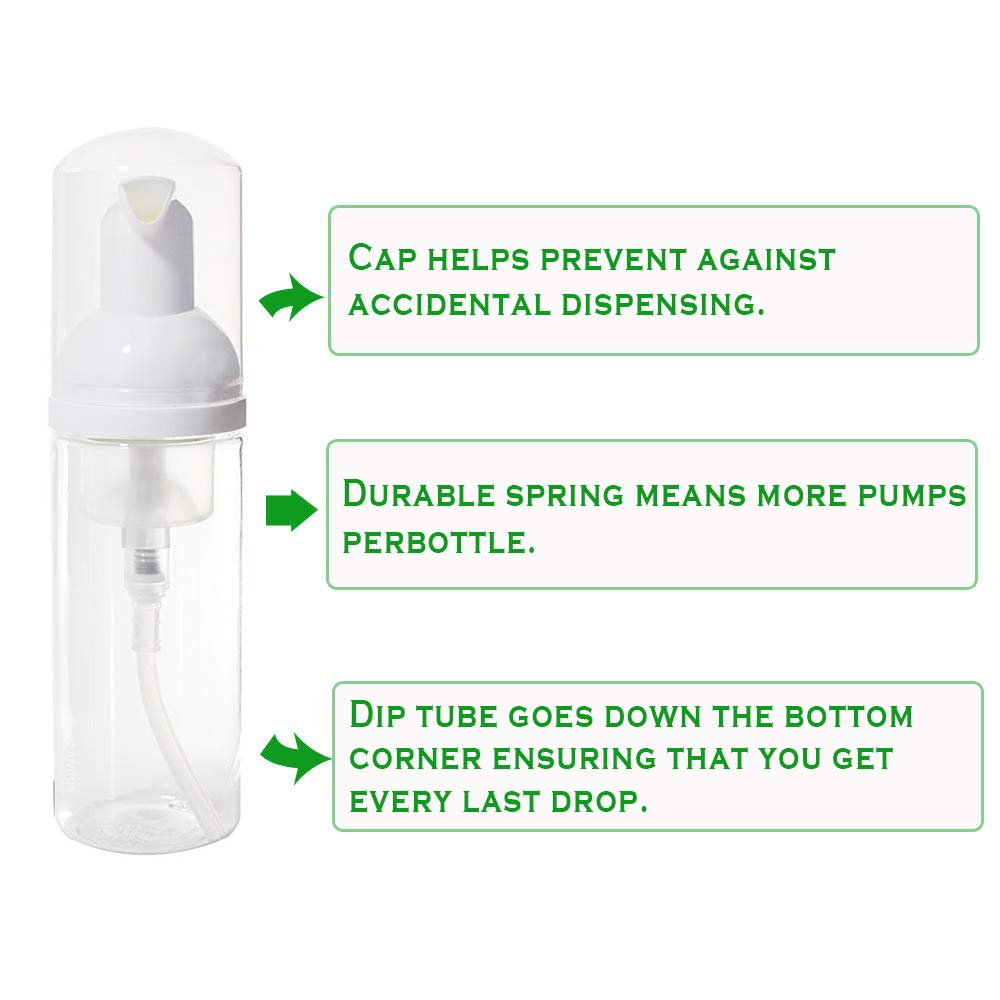 veidia spring-loaded foam pump delivers a fine mist on demand