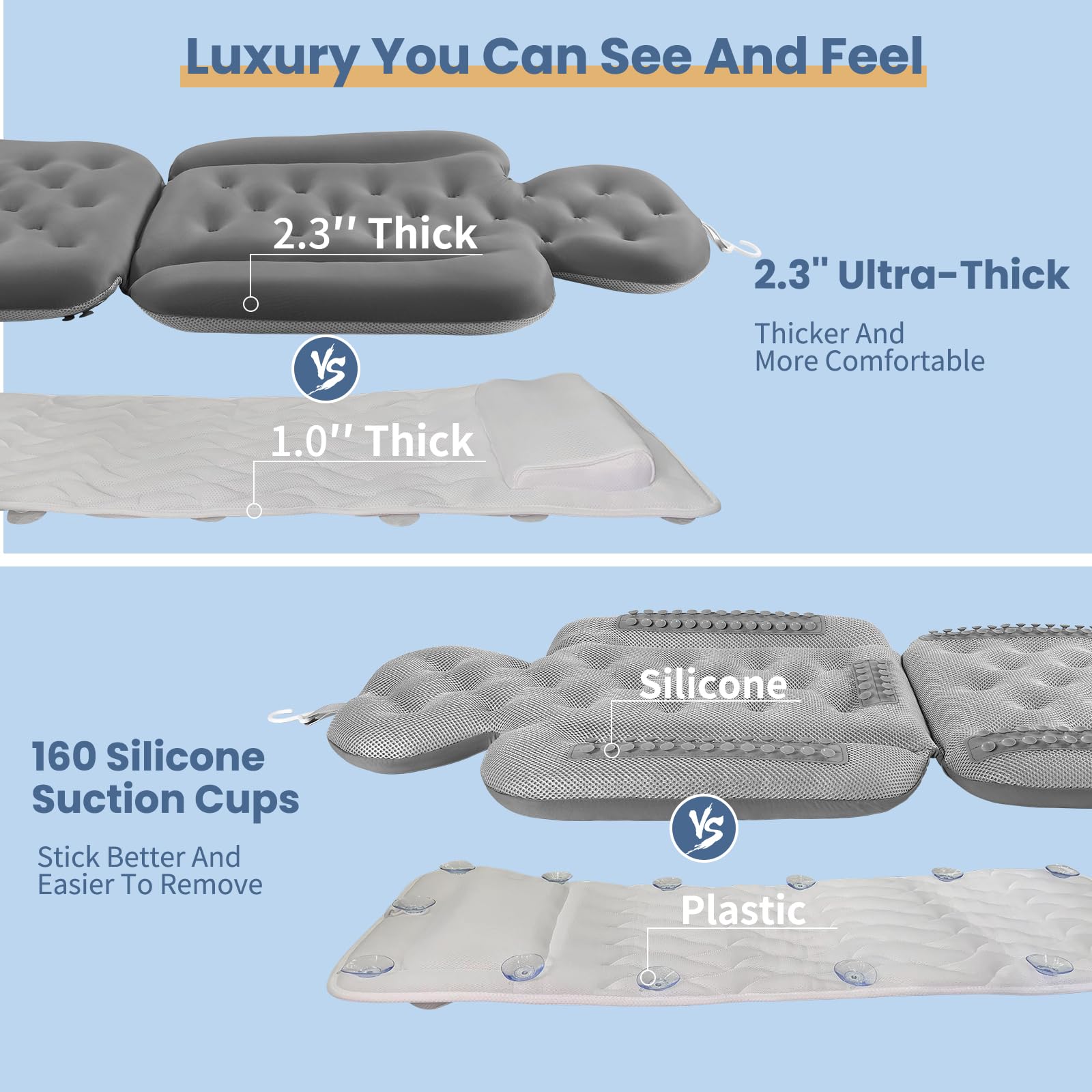 VEILS Bath Cushion includes a laundry bag for easy care and storage