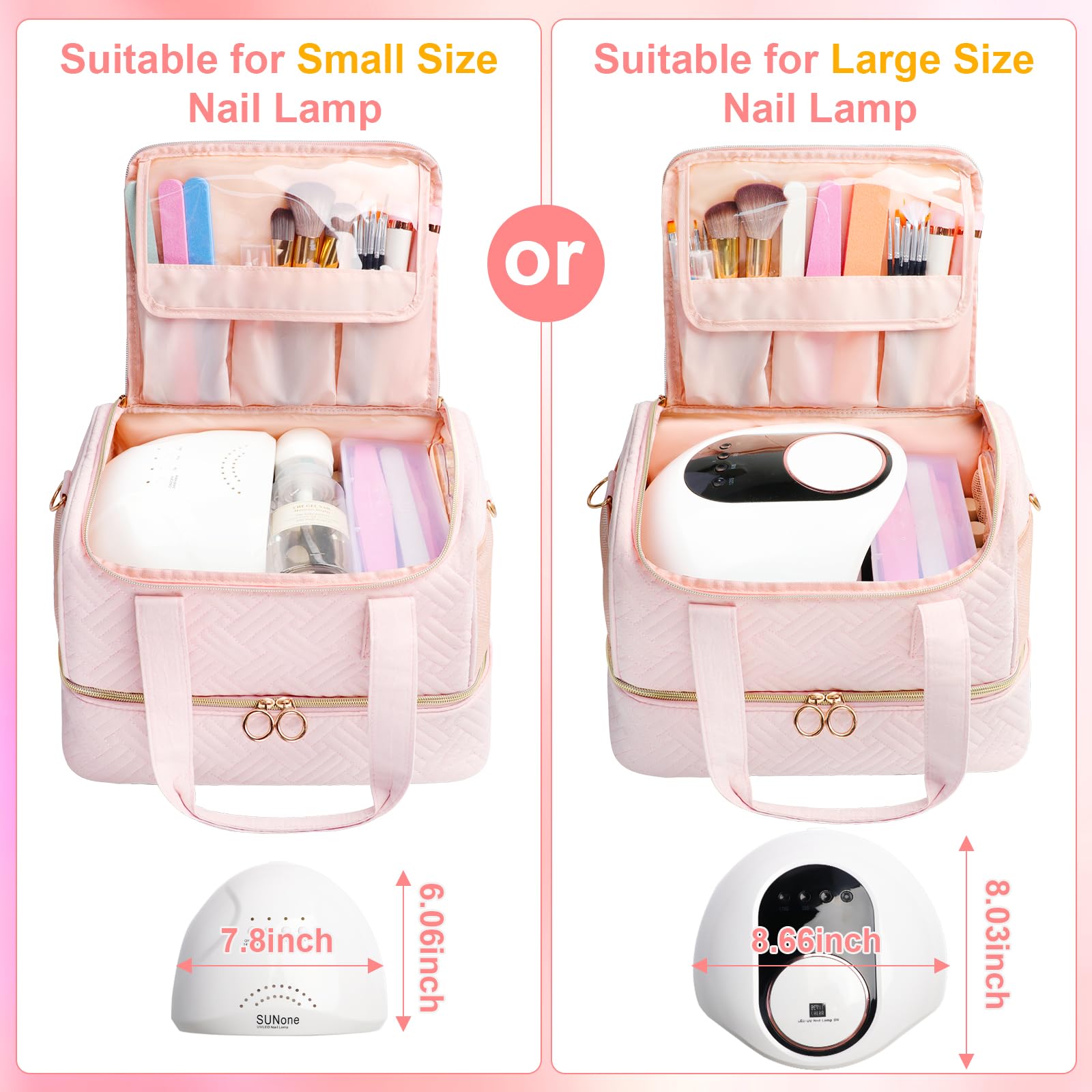 Gift-ready Veirdro nail polish organizer bag ideal for nail lovers
