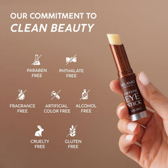 VELAMO ADVANCED caffeine eye stick close-up showing creamy texture.