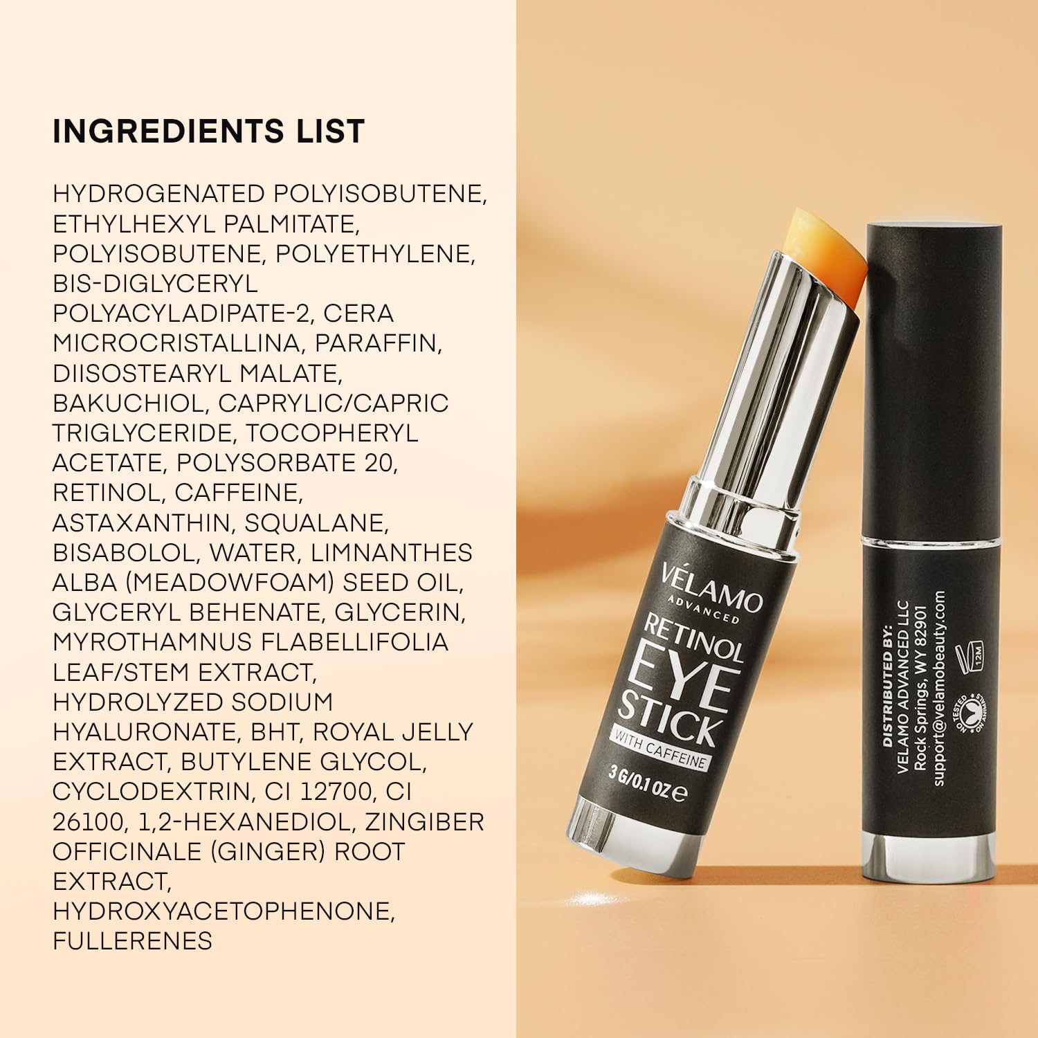 VELAMO ADVANCED safe for sensitive skin around the eye area