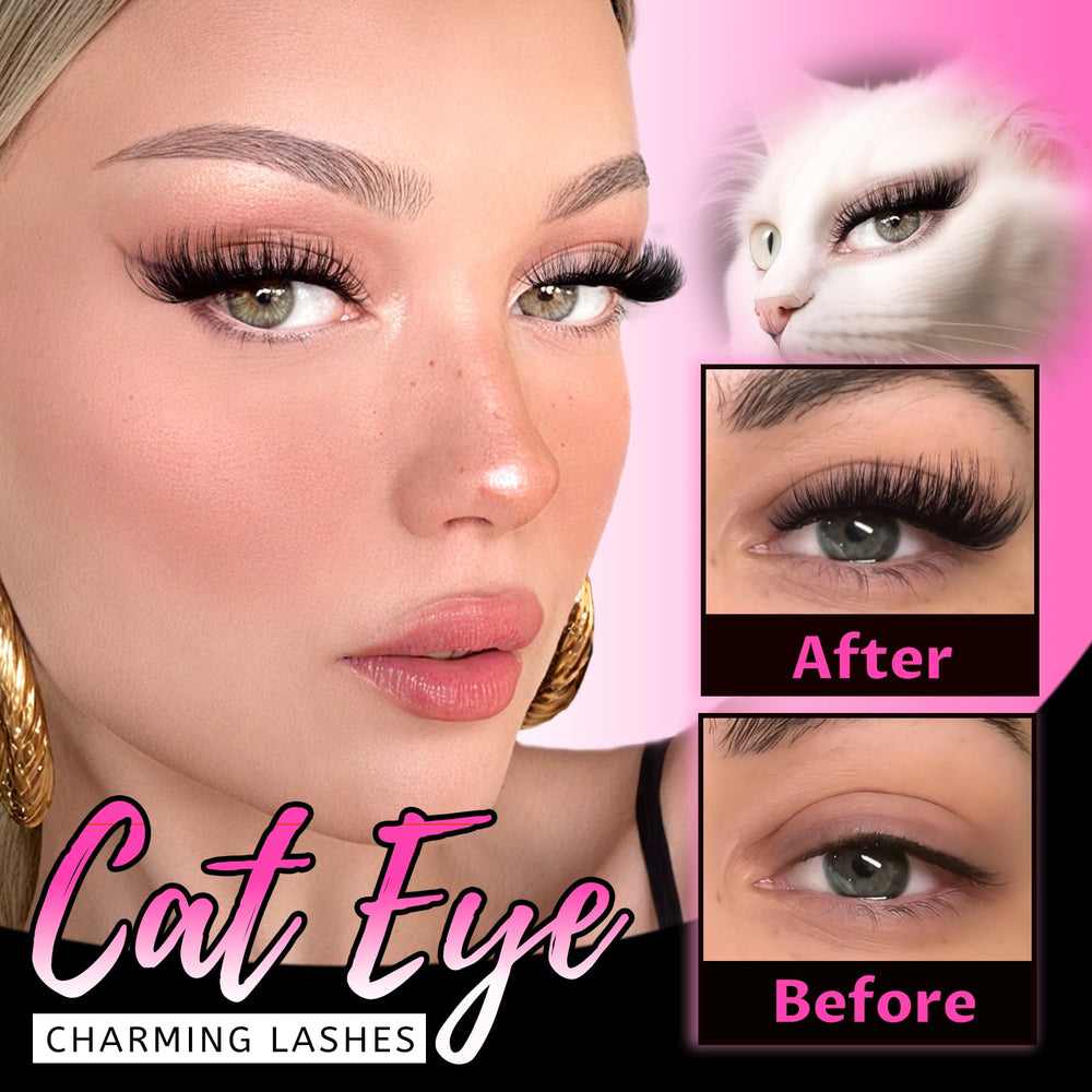 Veleasha Cat Eye Lashes fox eye effect demonstrates added elongation and shape
