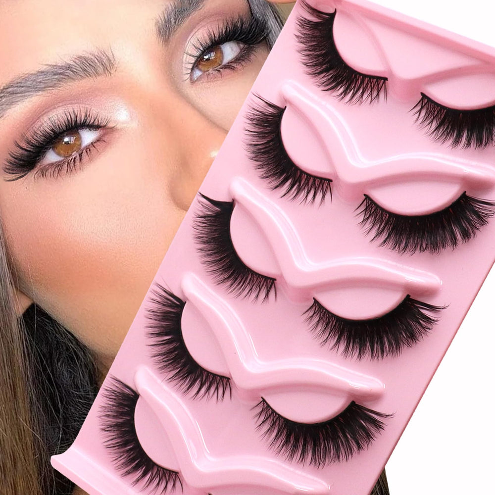 Veleasha Cat Eye Lashes packaging shows premium faux mink feel and bold eye framing