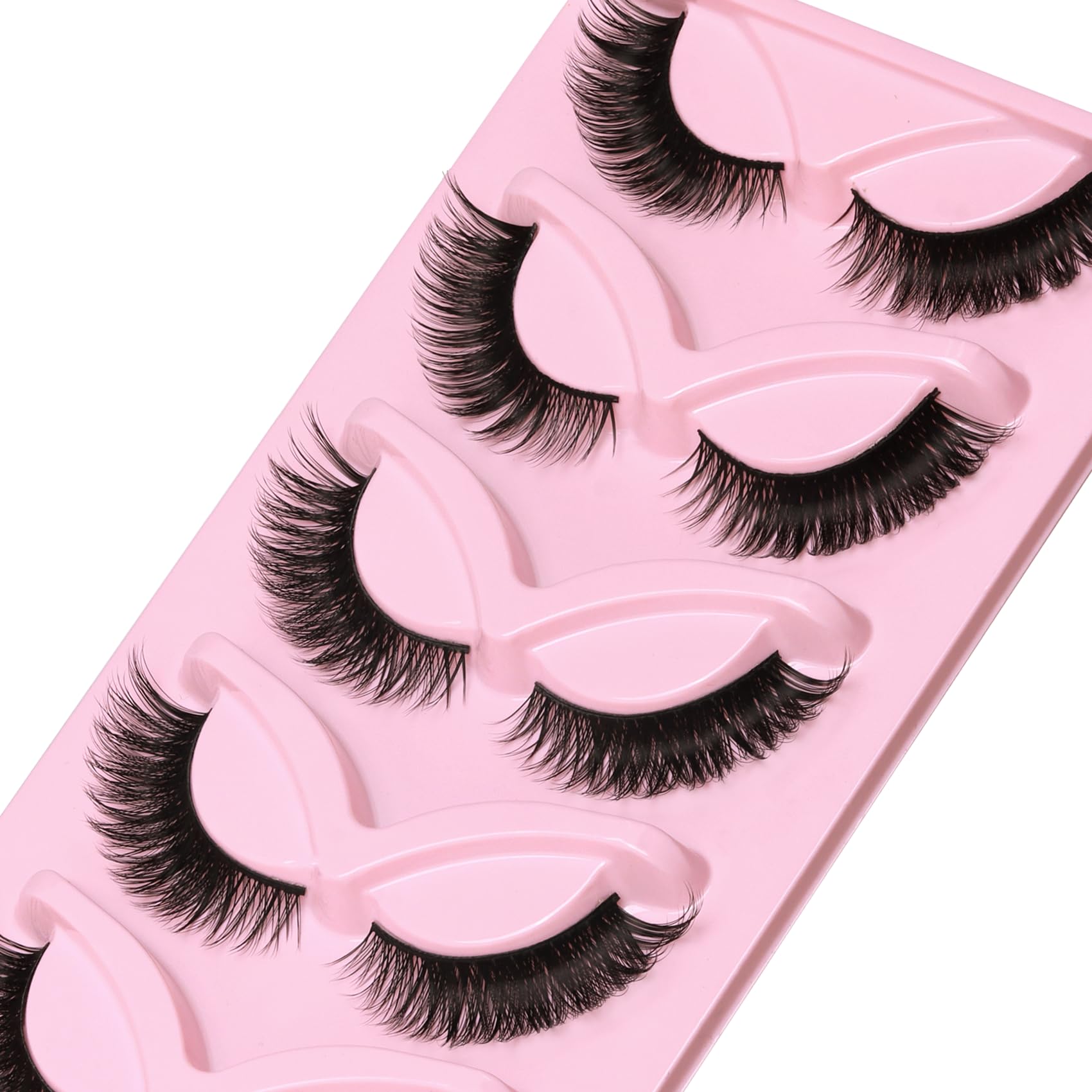 Veleasha Cat Eye Lashes soft synthetic fibers emphasize cruelty-free beauty