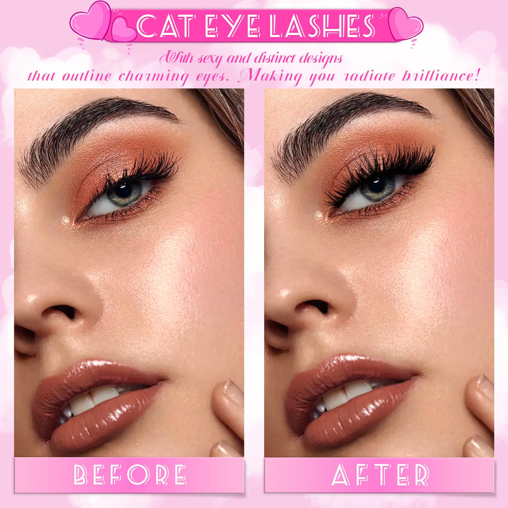 Veleasha Clear-band lashes for easy application under natural lashes