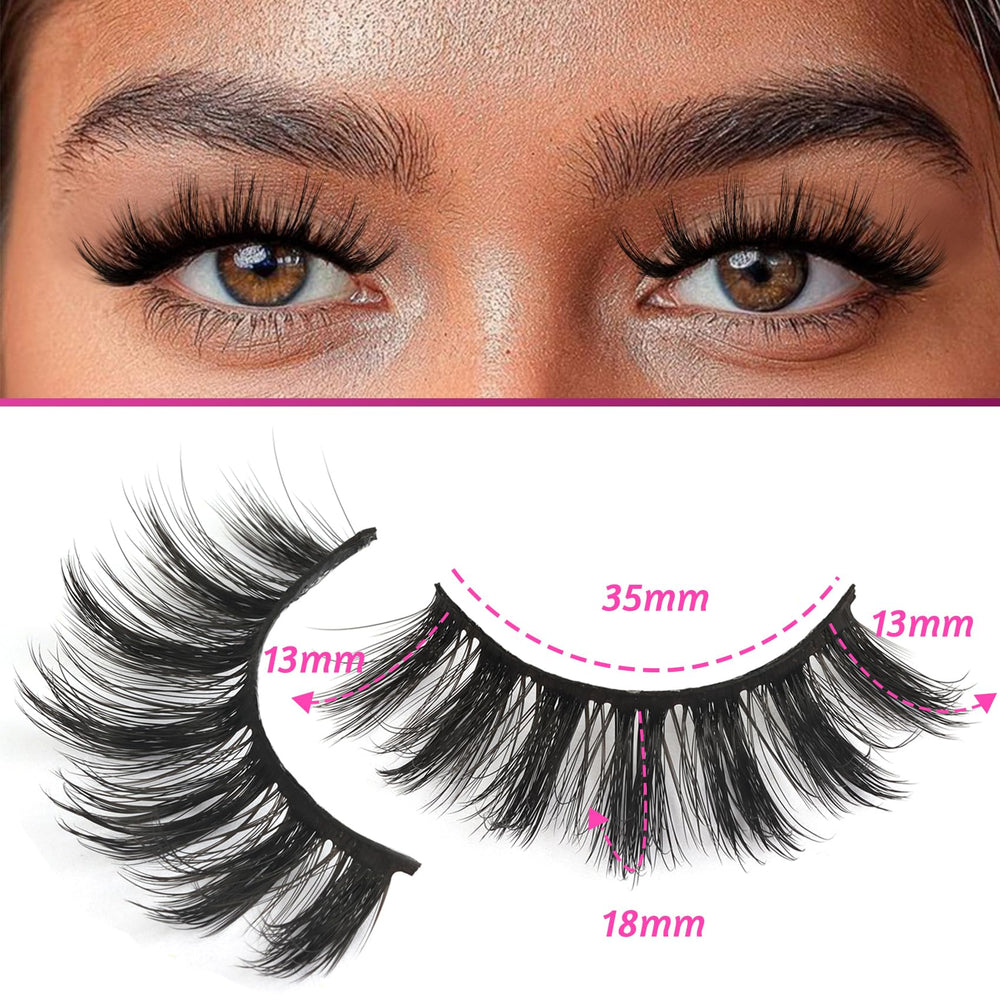 Veleasha Lashes 3D07 close-up strand detail highlights lush volume and texture.