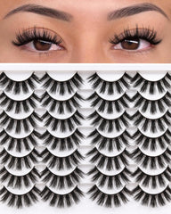 Veleasha Lashes 3D07 pack front view shows natural curvature for everyday wear.