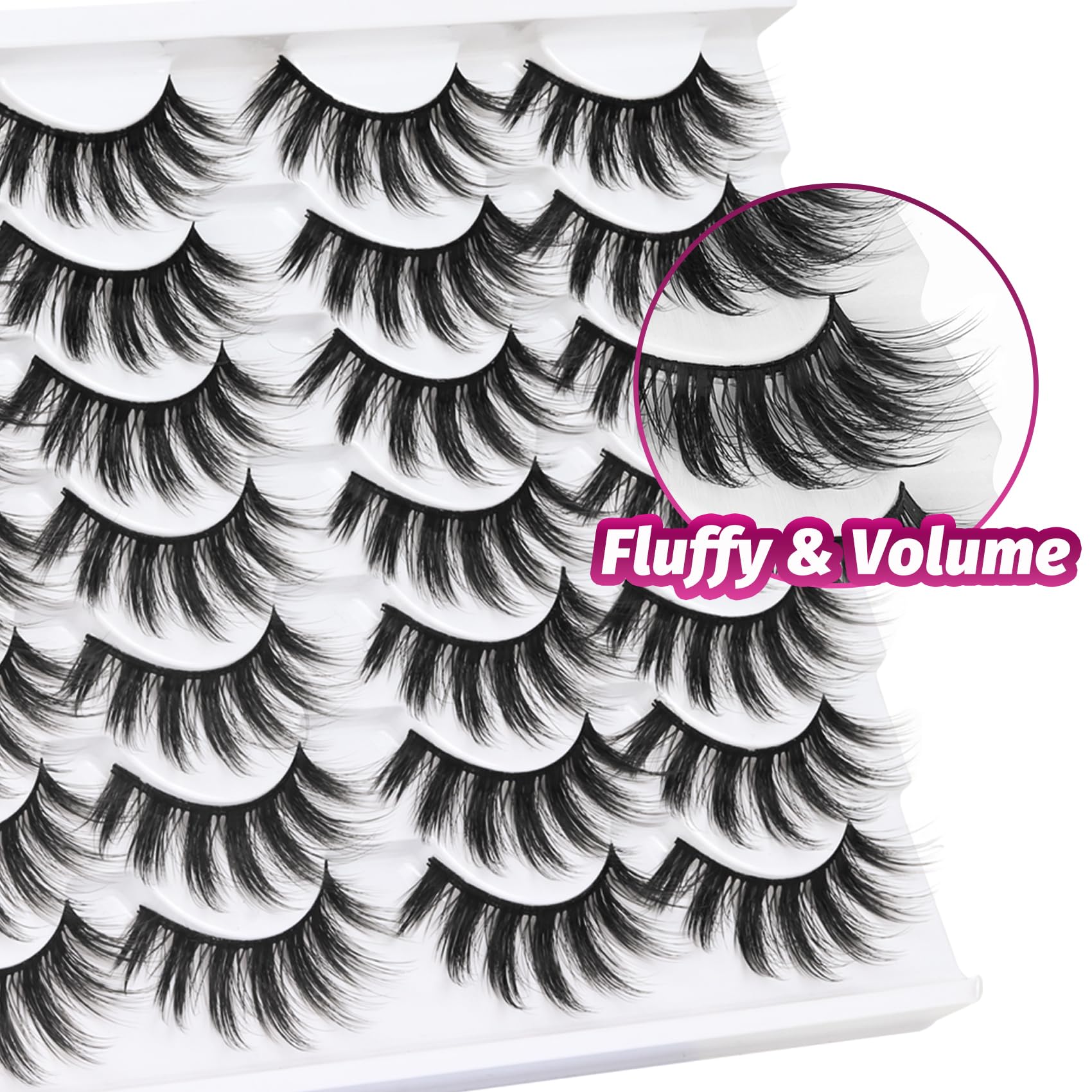 Veleasha Lashes 3D07 soft fiber feel ensures lightweight comfort.