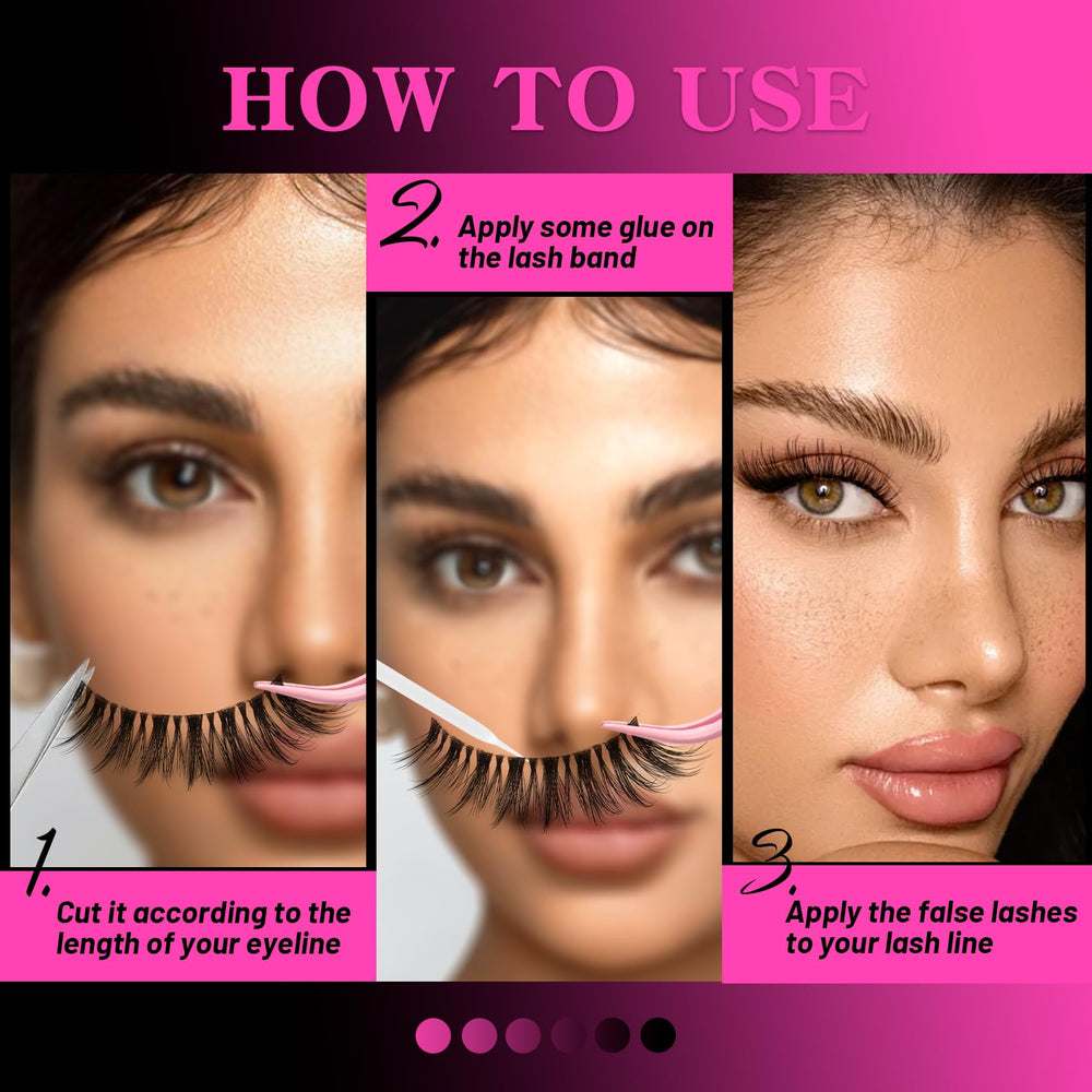 Veleasha Lashes five-pair pack for versatile daily styling.