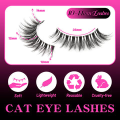 Veleasha Lashes artificial mink fibers feel soft and comfortable.