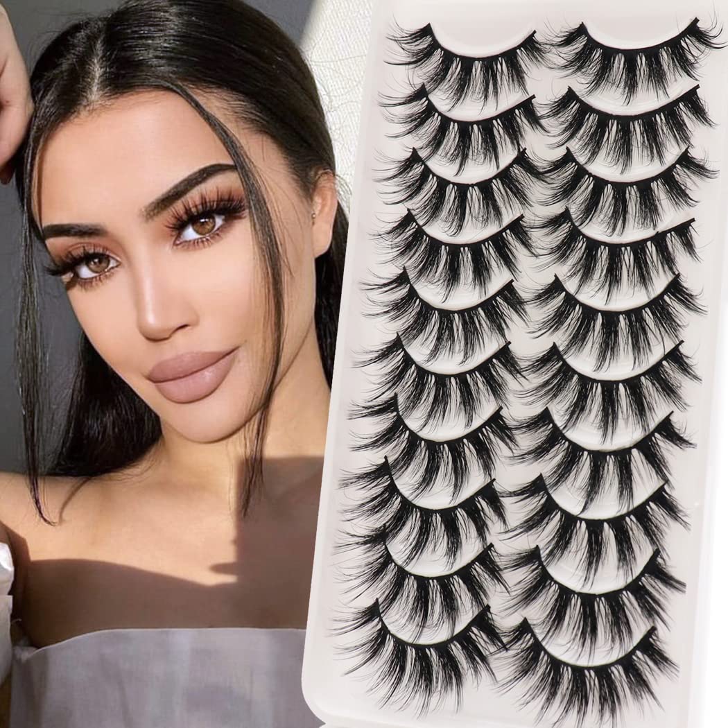 Veleasha Lashes fluffy wispy criss-cross pack for a bold, lightweight daytime look