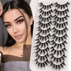 Veleasha Lashes fluffy wispy criss-cross pack for a bold, lightweight daytime look