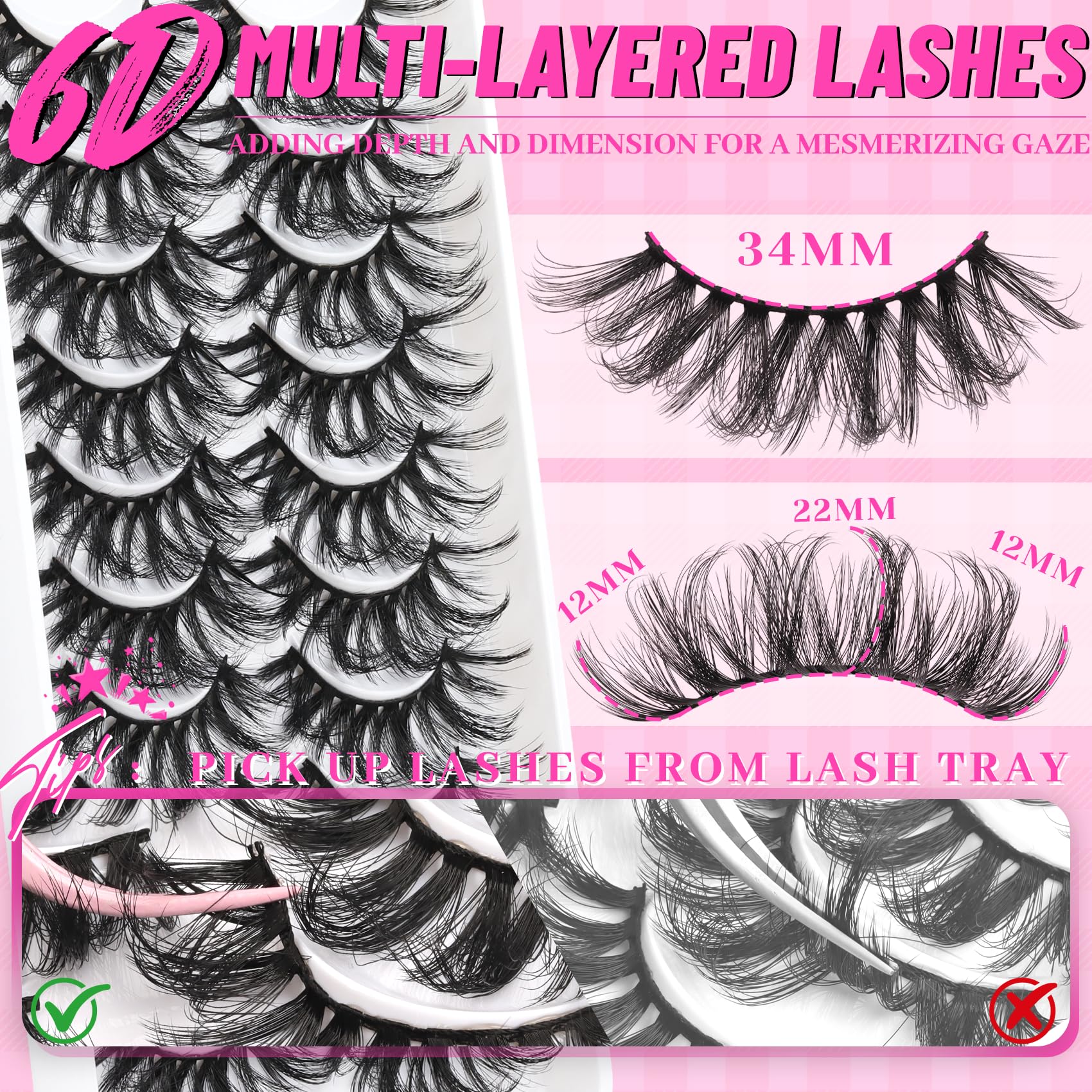 Veleasha Lashes lightweight and comfortable for all-day wear.