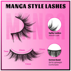 Veleasha Manga Spiky design enlarges eye brightness naturally.