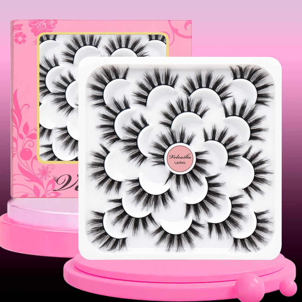 Veleasha premium lashes maintain shape with proper care.