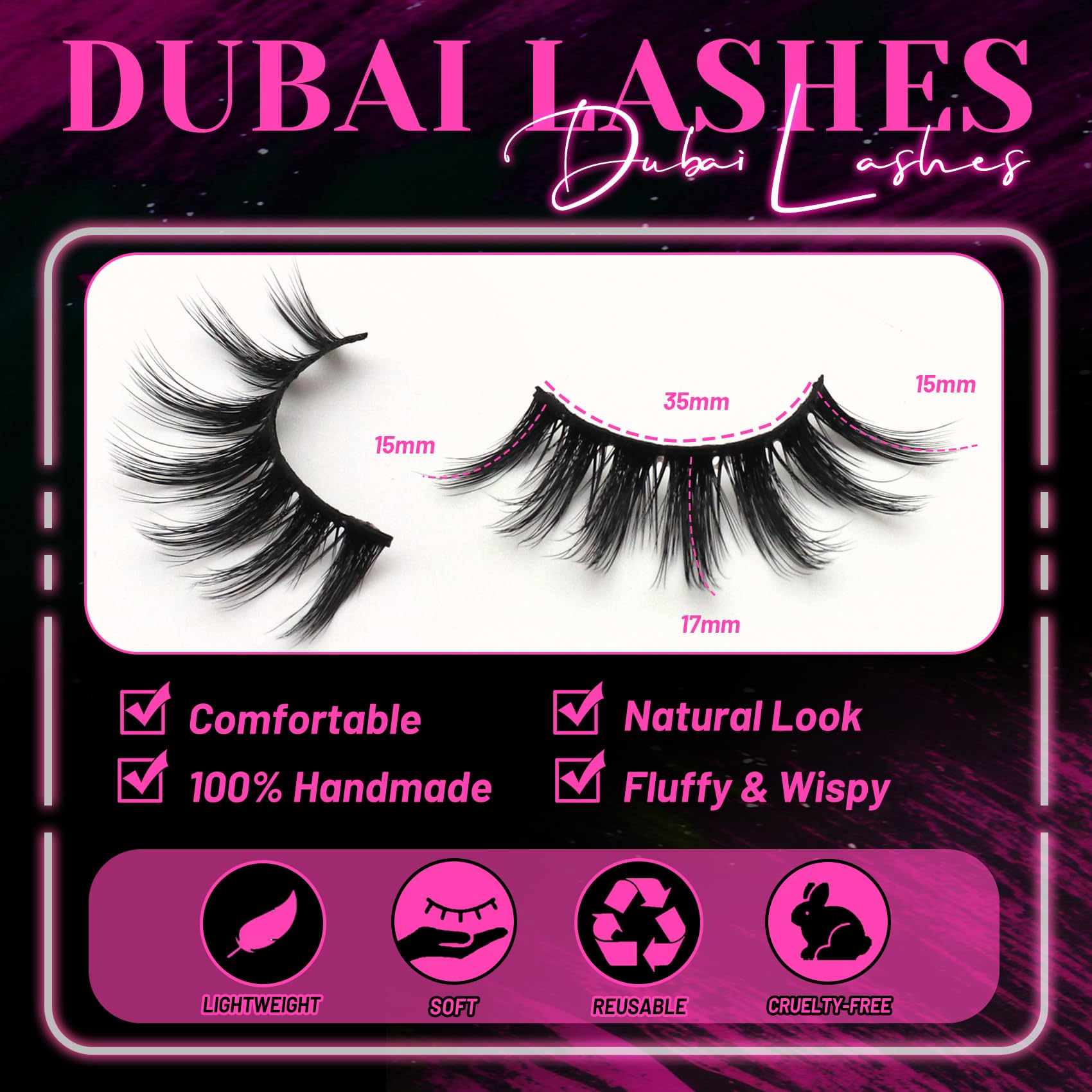 Veleasha reusable lashes, 3 to 10 uses per pair.